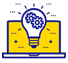 laptop and bulb image indicating expericenced instructors